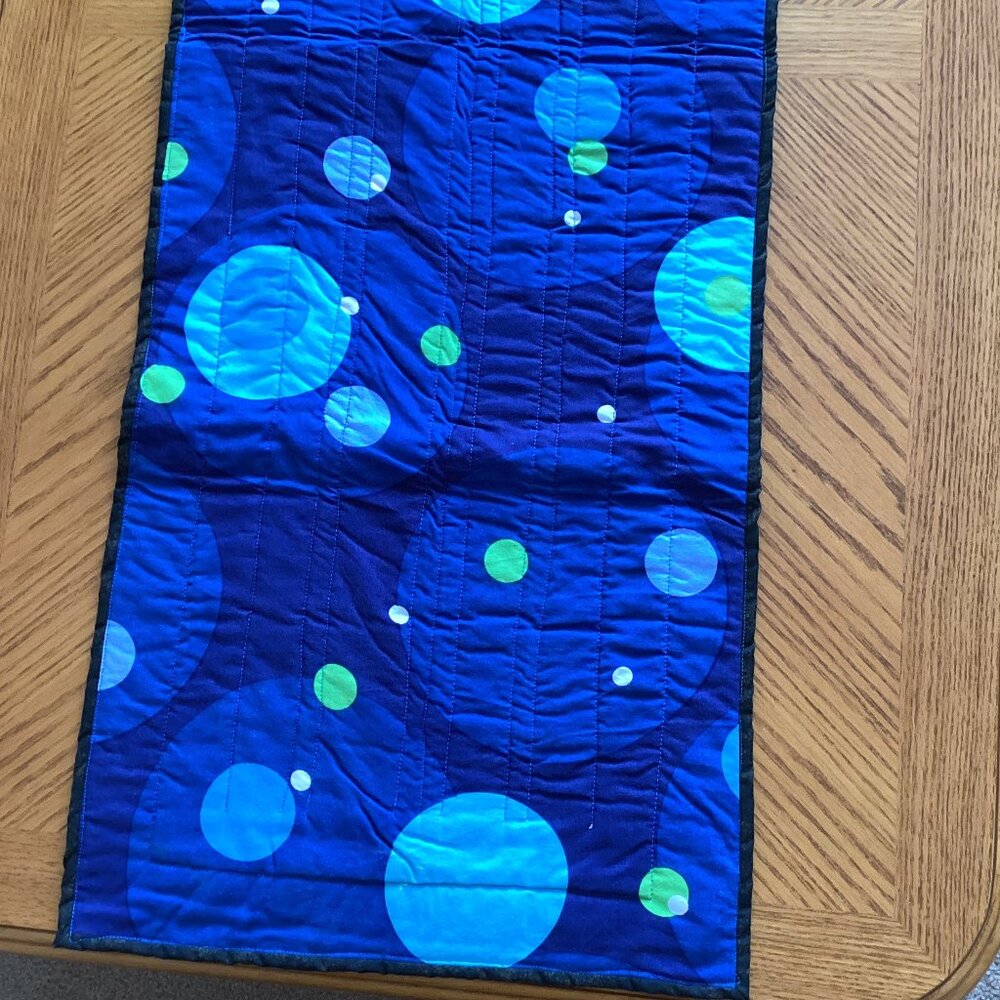 Handmade Rectangle Reversable Table Runner Topper Upcycled Jeans Table Linens - Picture 5 of 5